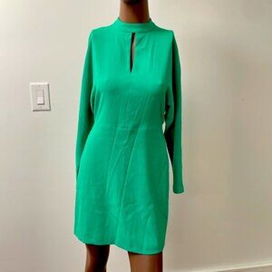 Judith & Charles Montparnasse Dress Spearmint Green Longsleeve High Neck 4 New